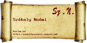 Székely Noémi névjegykártya