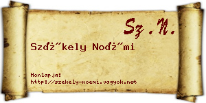 Székely Noémi névjegykártya